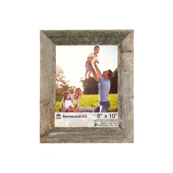 Barnwoodusa Rustic Farmhouse Reclaimed 8x10 Picture Frame (Weathered Gray) 672713210023